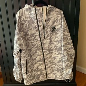 Adidas Men's Athletic ID Reflective camouflage Hooded Jacket EI7462